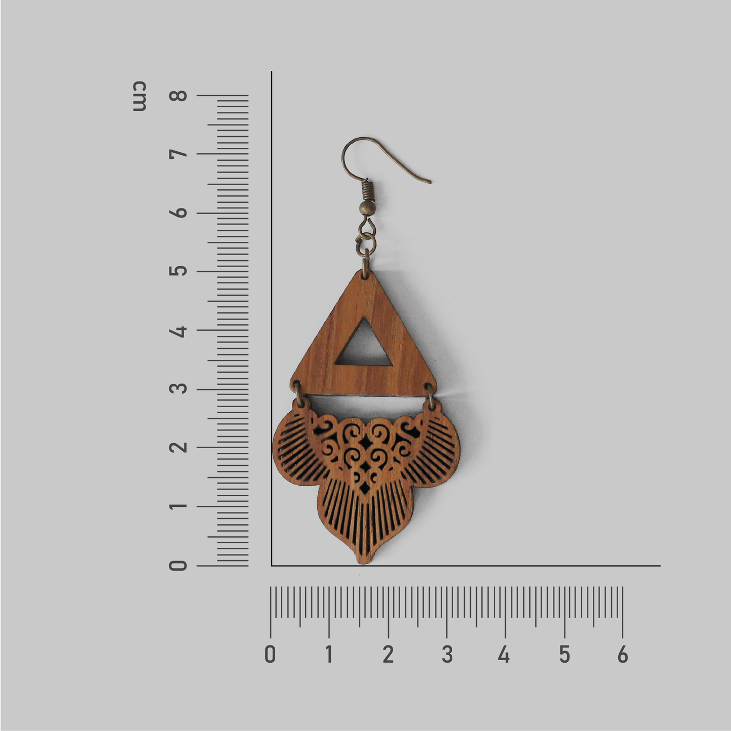 Ethnic theme eco-wooden earrings - Traditional and stylish