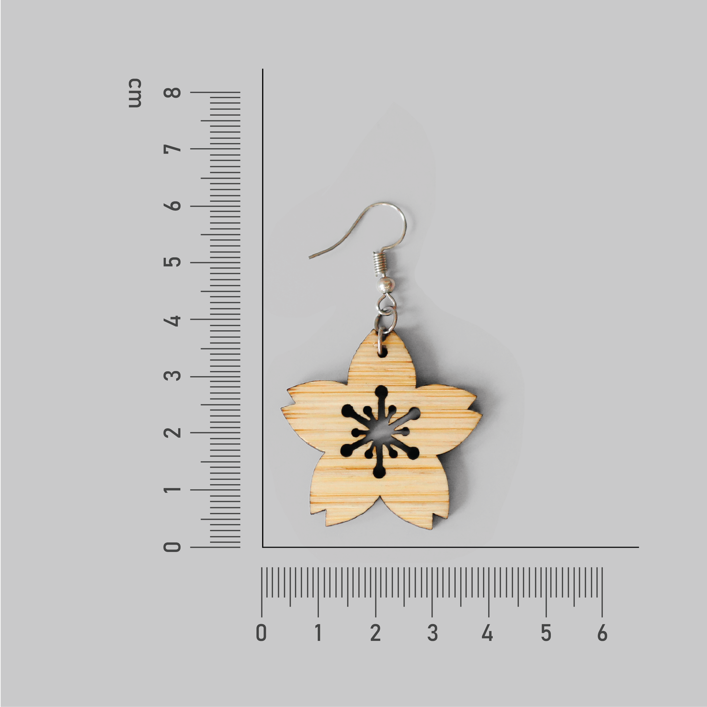 Eco-Friendly Nature-inspired Earrings - Fashionable and Sustainable Flower Shaped Bamboo Earrings