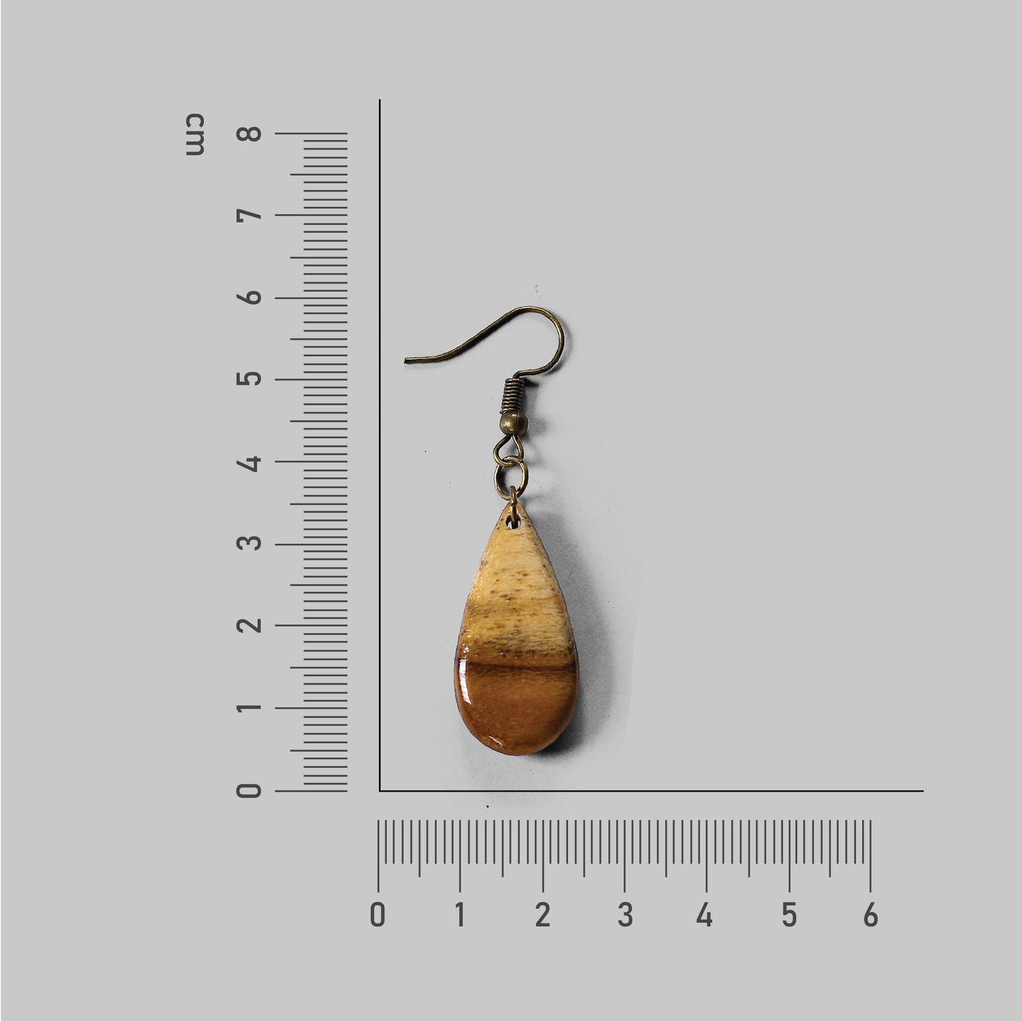 Sustainable Wooden Drop Earrings - Eco-Friendly Jewelry with Unique Charm