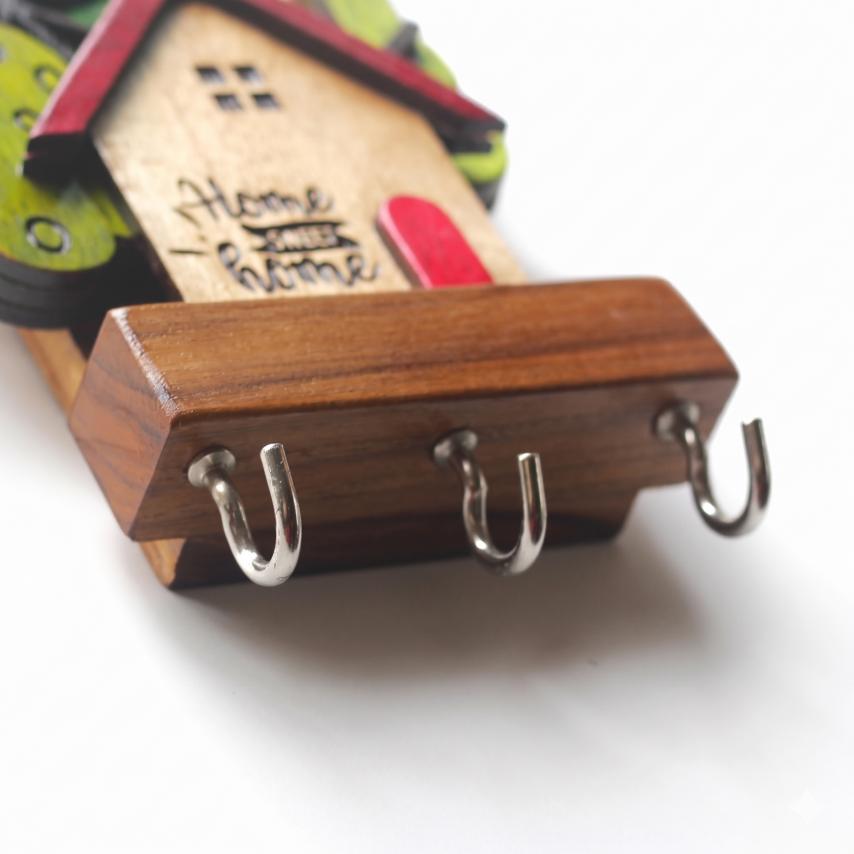 Home Sweet Home Wooden Key Holder