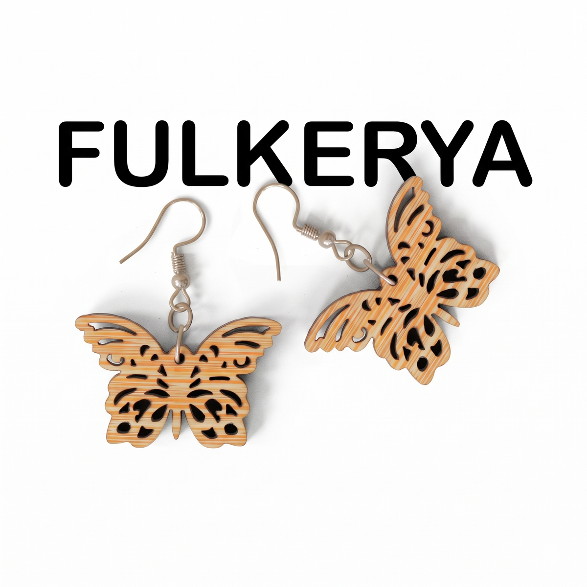 Bamboo Butterfly Dangle Earrings