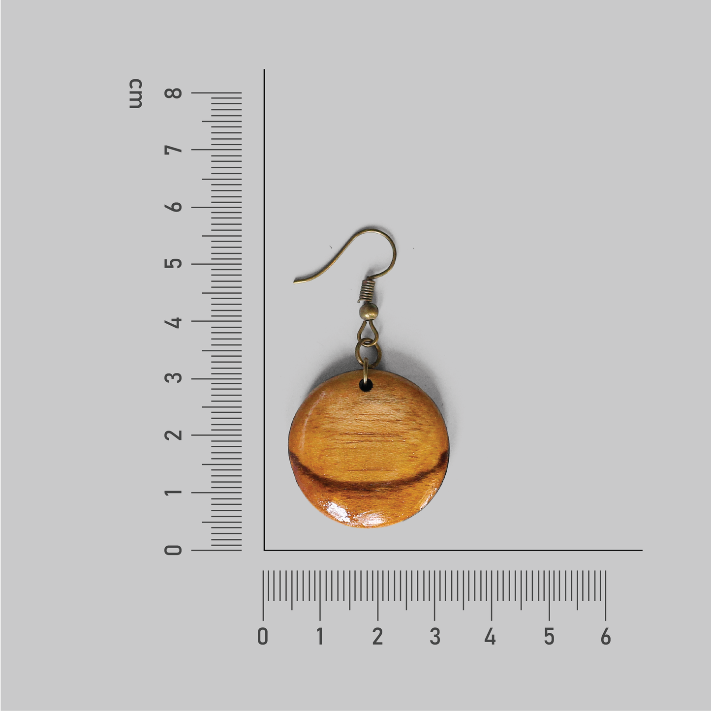 Eco-Wood Round Drop Earrings - Sustainable and Chic Jewelry for a Green Fashion Statement