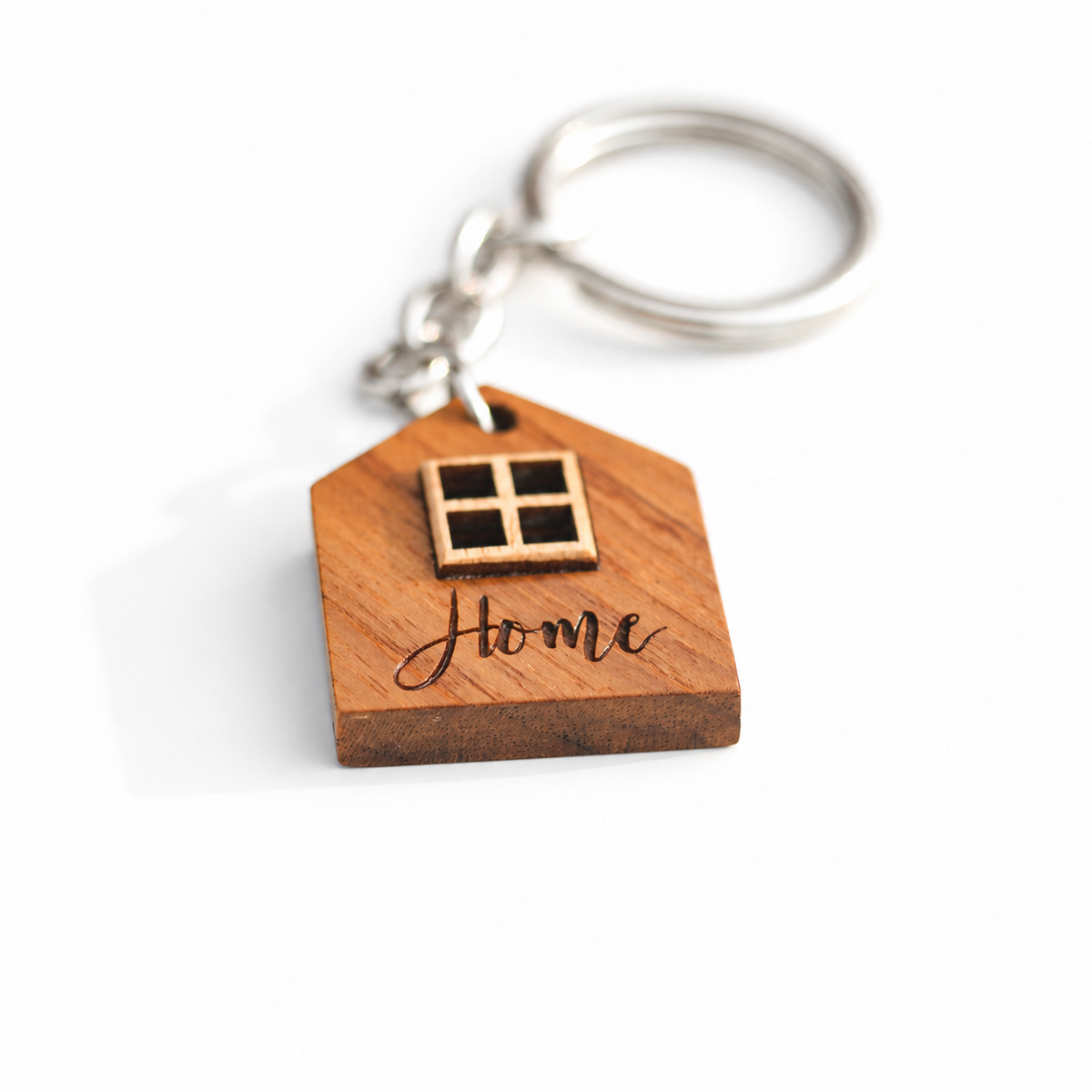 Wooden Home Keychain – House-Shaped Keyring | FULKERYA