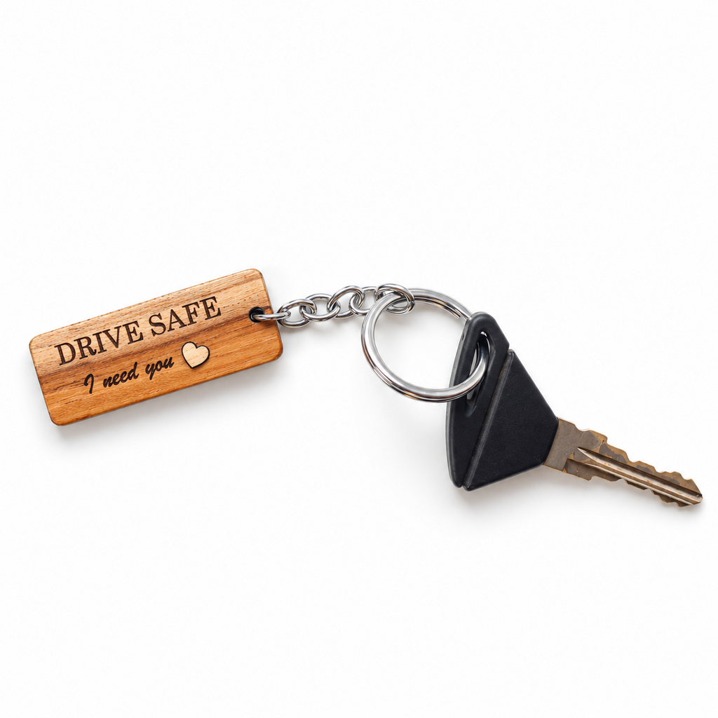 Drive Safe Wooden Keychain – I Need You | FULKERYA