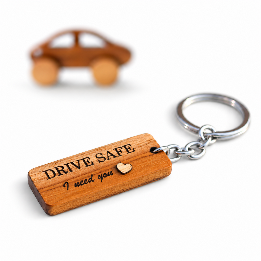 Drive Safe Wooden Keychain – I Need You | FULKERYA