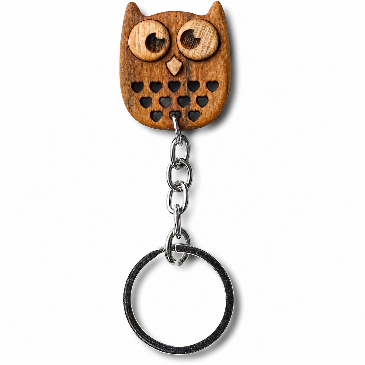 Wooden Owl Keychain | FULKERYA