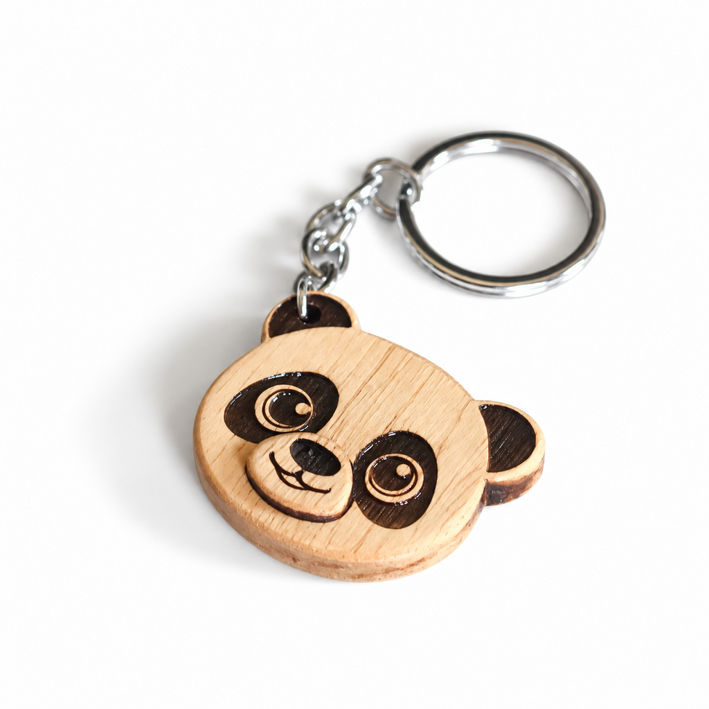 Wooden Panda Keychain | FULKERYA
