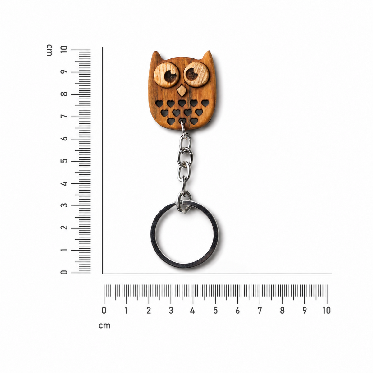 Wooden Owl Keychain | FULKERYA