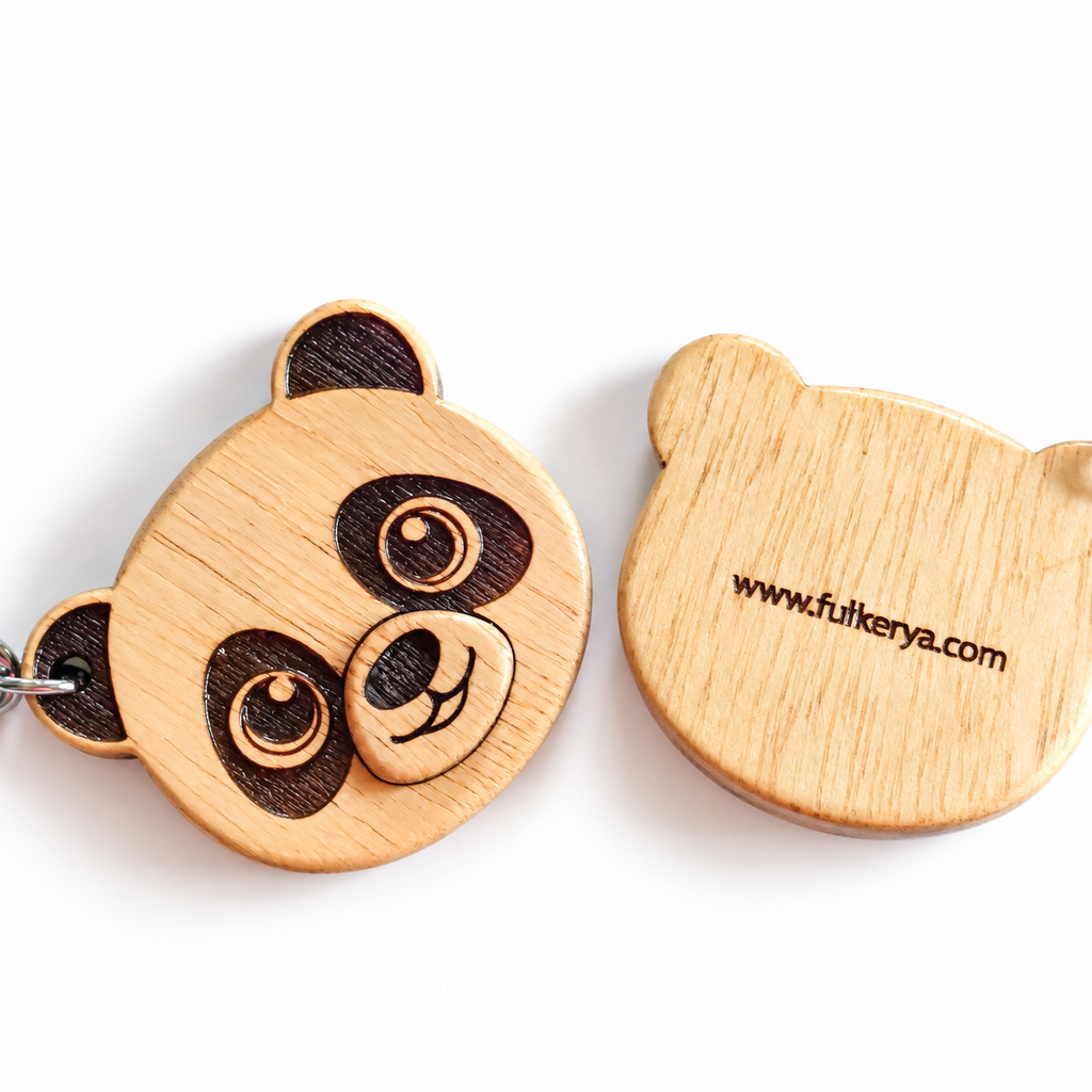 Wooden Panda Keychain | FULKERYA
