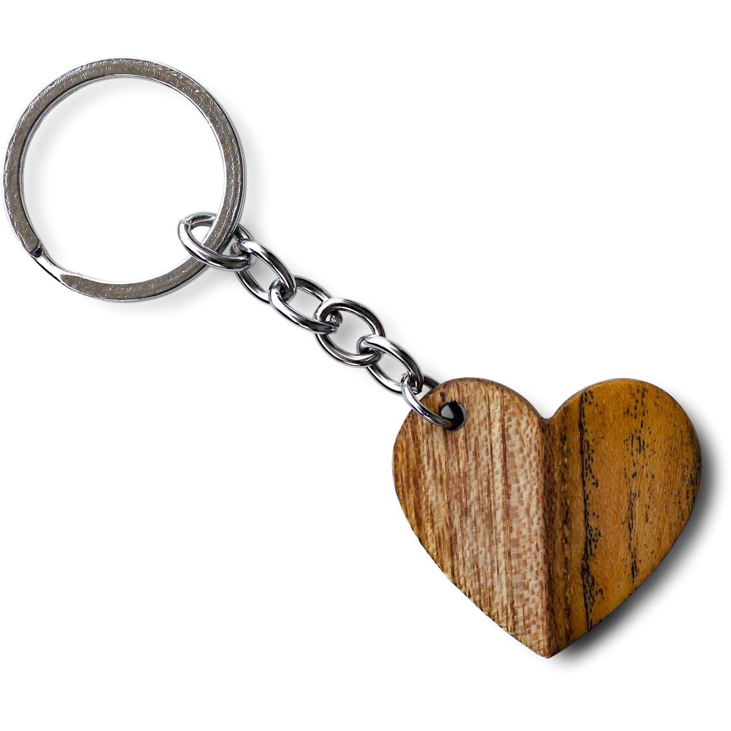 Wooden heart keychain - Eco-friendly and handcrafted