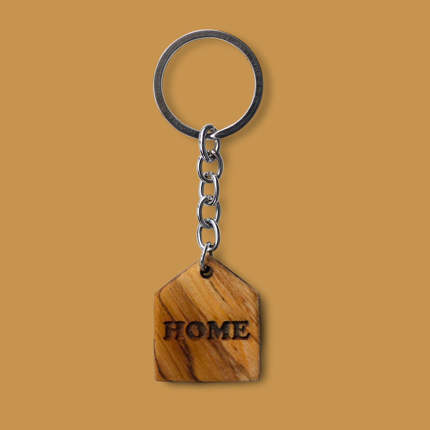 Wood Home Keychain - Eco-Friendly Keychain for a Homely Touch