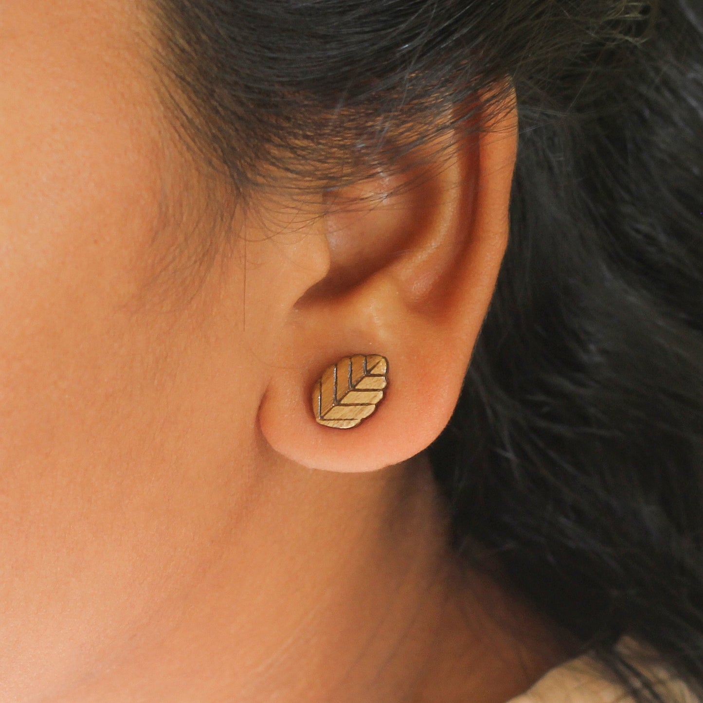 Leaf Ear Studs - Eco-Conscious and Nature-inspired Earrings