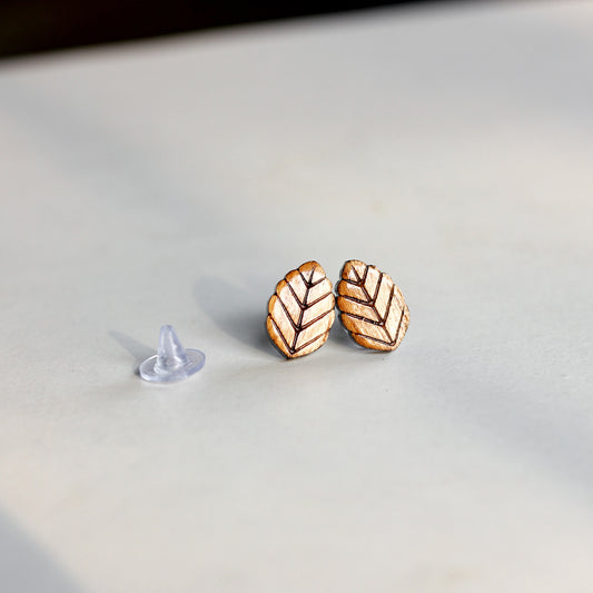 Pendientes Leaf Ear Studs - Pendientes ecológicos e inspirados en la naturaleza