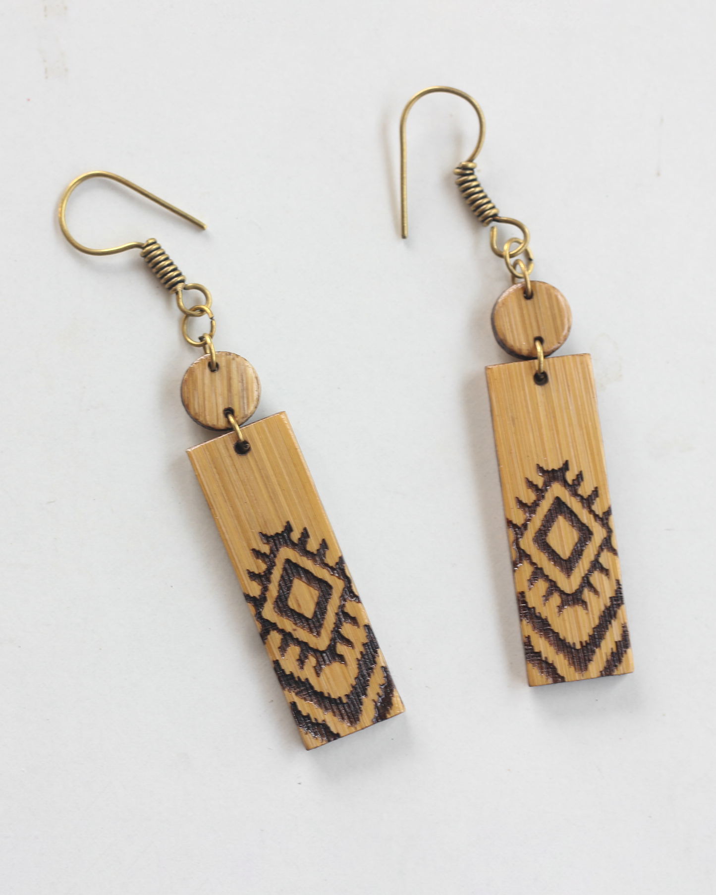 Bamboo Earrings Reflecting Odisha's Ikat Craft – Exquisite Fashion for Girls & Women