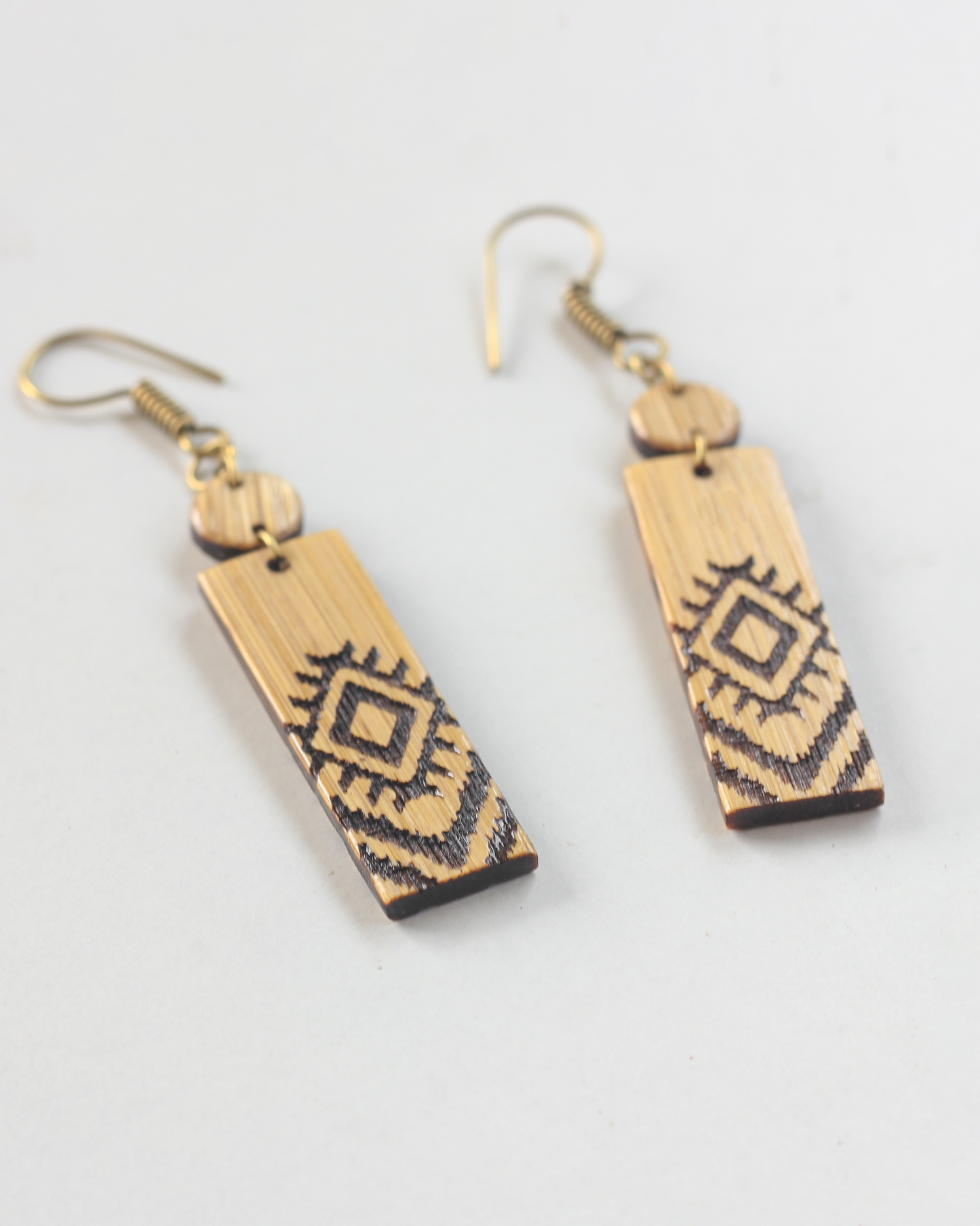 Bamboo Earrings Reflecting Odisha's Ikat Craft – Exquisite Fashion for Girls & Women