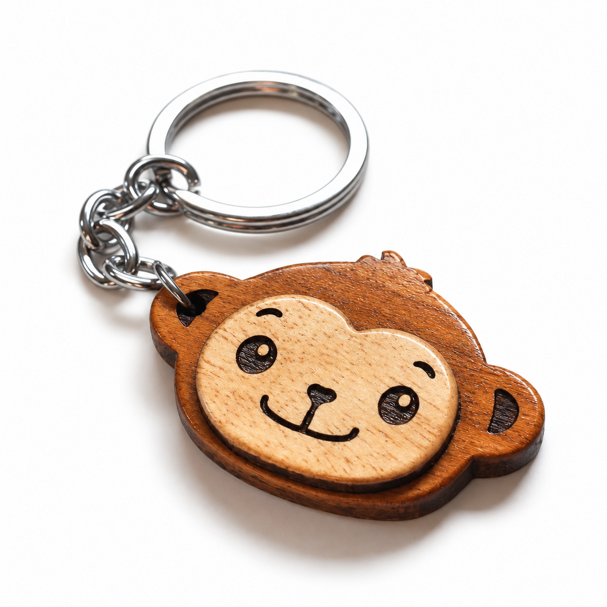 Wooden Monkey Keychain | FULKERYA