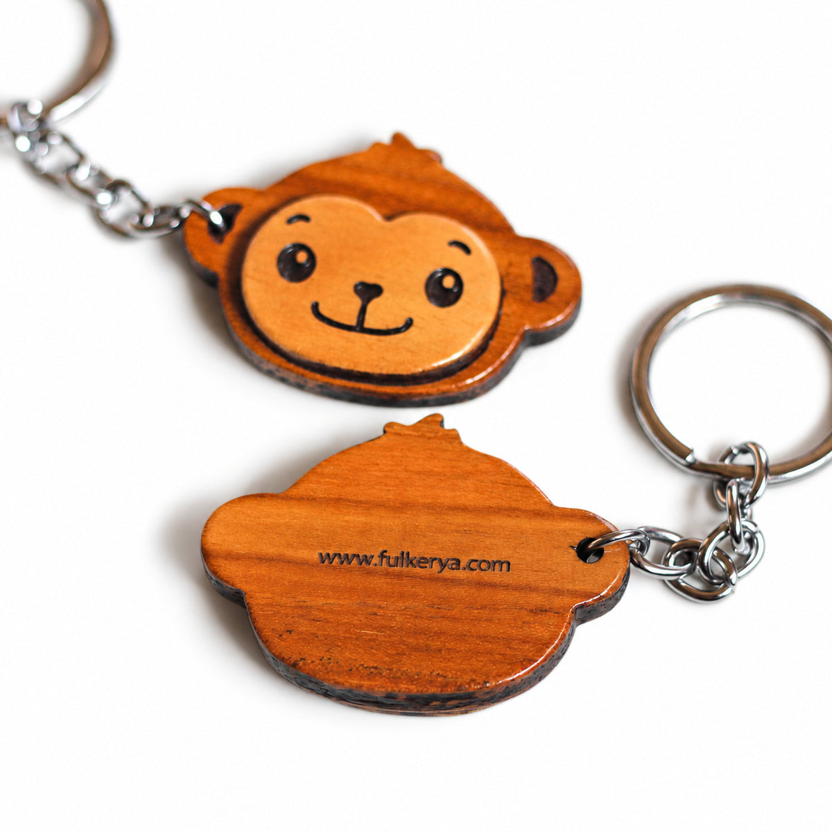 Wooden Monkey Keychain | FULKERYA