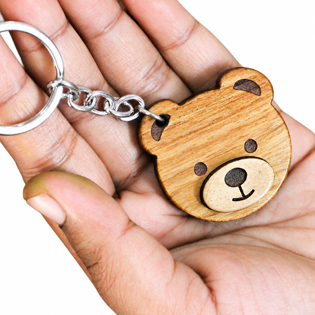 Wooden Bear Keychain | FULKERYA