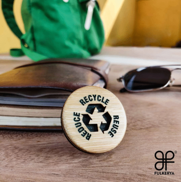 Eco-Friendly Bamboo Badges - Image 2