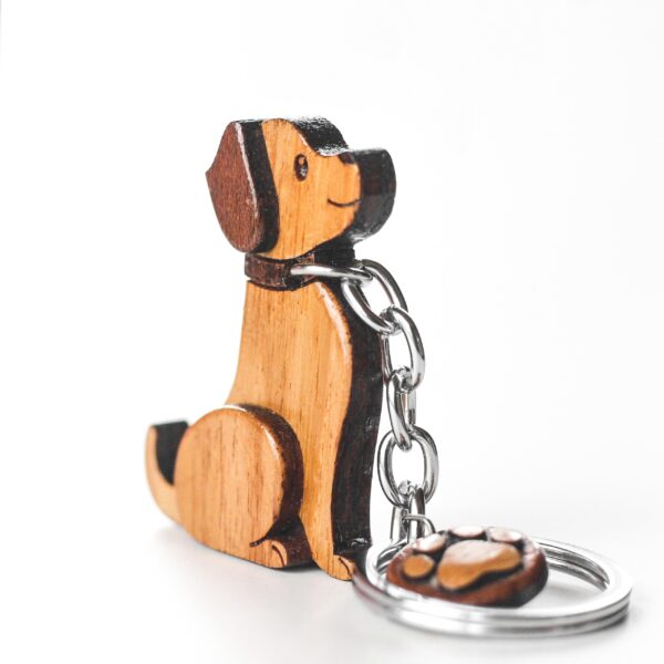 Wooden Dog Keychain - Image 5