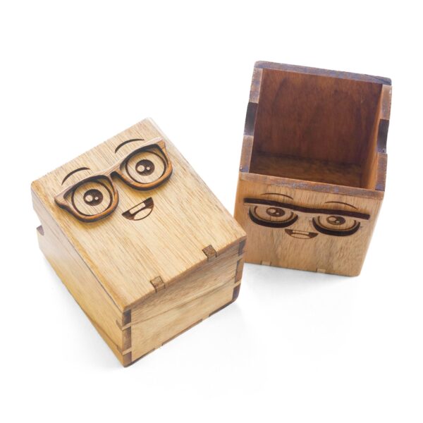 FULKERYA Wooden Penstand, Birthday Gift for Kids with Funny Face Penstand, Eco-conscious & Handcrafted Bday Gift - Image 3