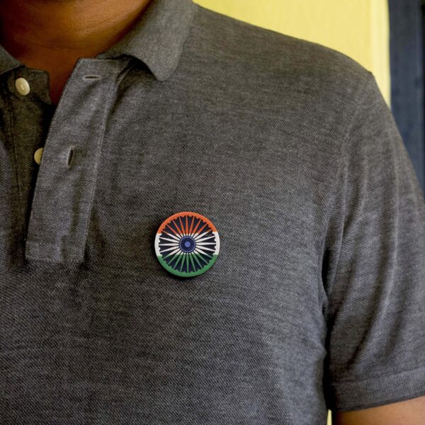 India Wooden Flag Badge - Image 4
