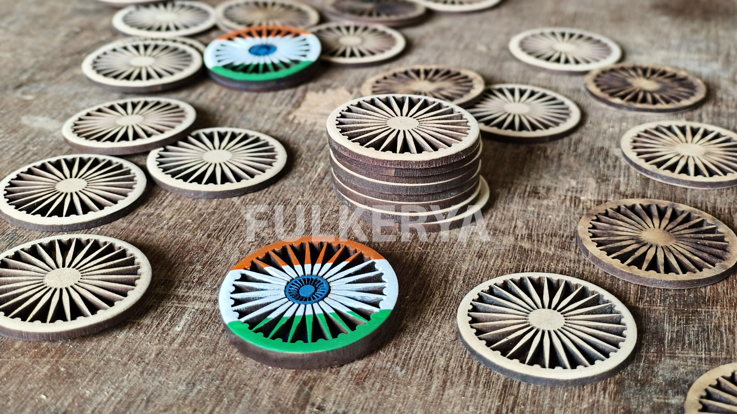 India Wooden Flag