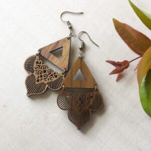 Ethnic Wooden Earrings for Women