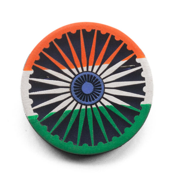 India Wooden Flag Badge - Image 2