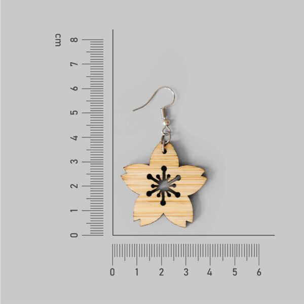 Bamboo Wild Flower Earrings - Image 3