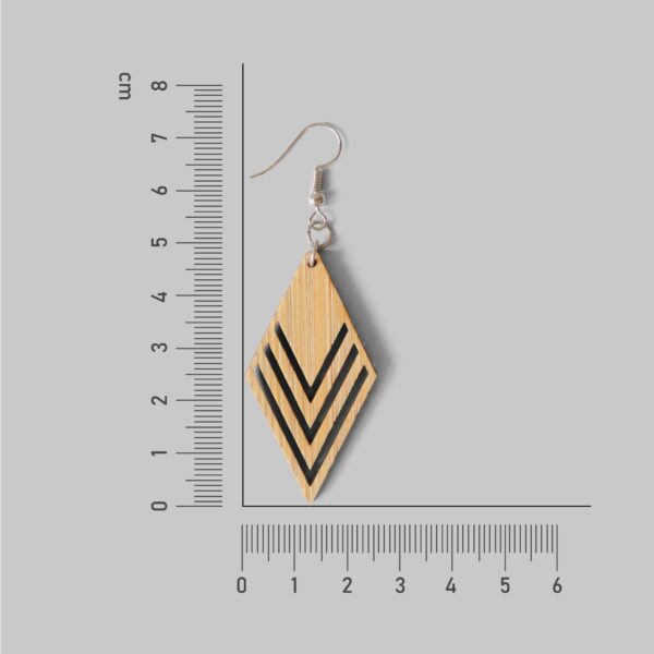 Artisanal Bamboo Earrings - Sustainable & Light Weight - Image 3