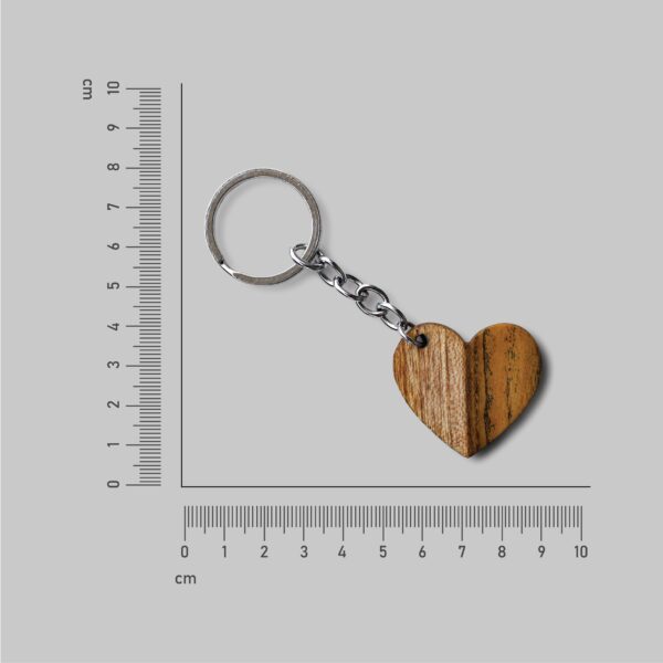 Wooden Heart Keychain - Image 3