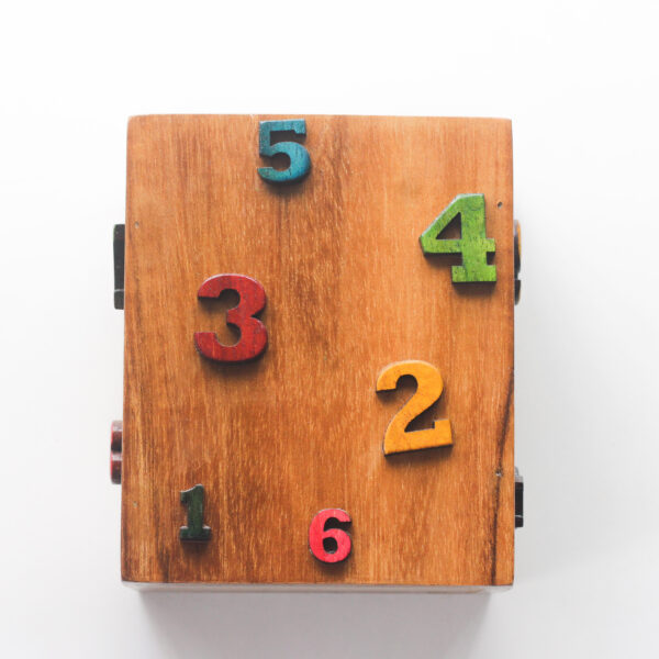 Wooden Pencil Holder with Decorative Numbers, Desktop Organiser for Coloured Pencils, Stationery Storage Box | Perfect for Birday Gifts for Kids, Teens & Adults - Image 2
