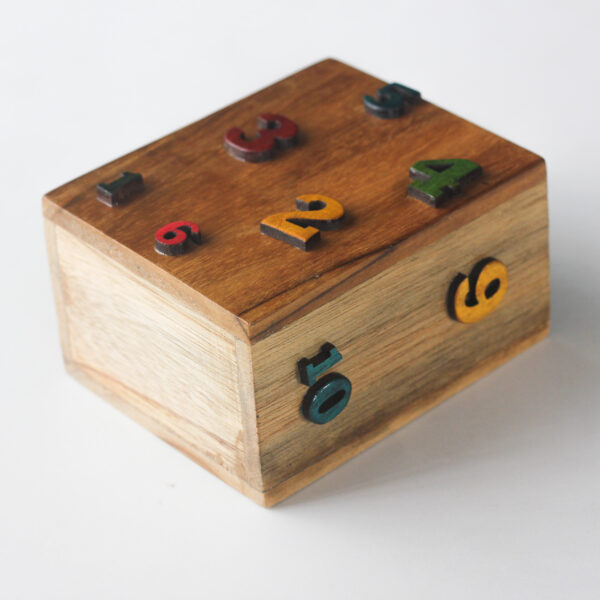 Wooden Pencil Holder with Decorative Numbers, Desktop Organiser for Coloured Pencils, Stationery Storage Box | Perfect for Birday Gifts for Kids, Teens & Adults - Image 5