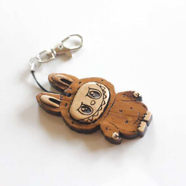 Labubu Wooden Keychain - Image 2
